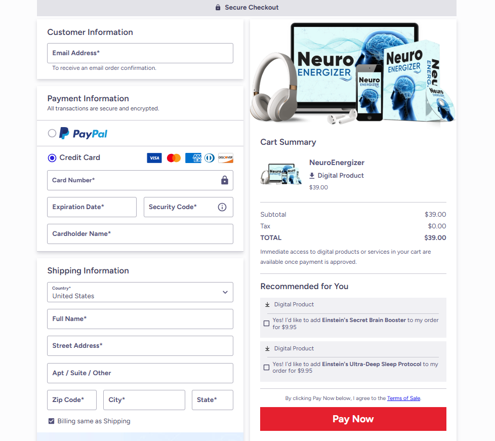 neuro energizer™-checkout